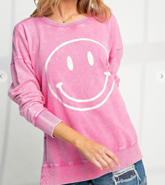 PLUS: Bubble Gum Pink Mineral Washed Sweatshirt